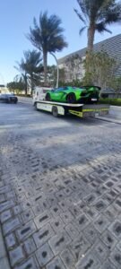 Sports car towing